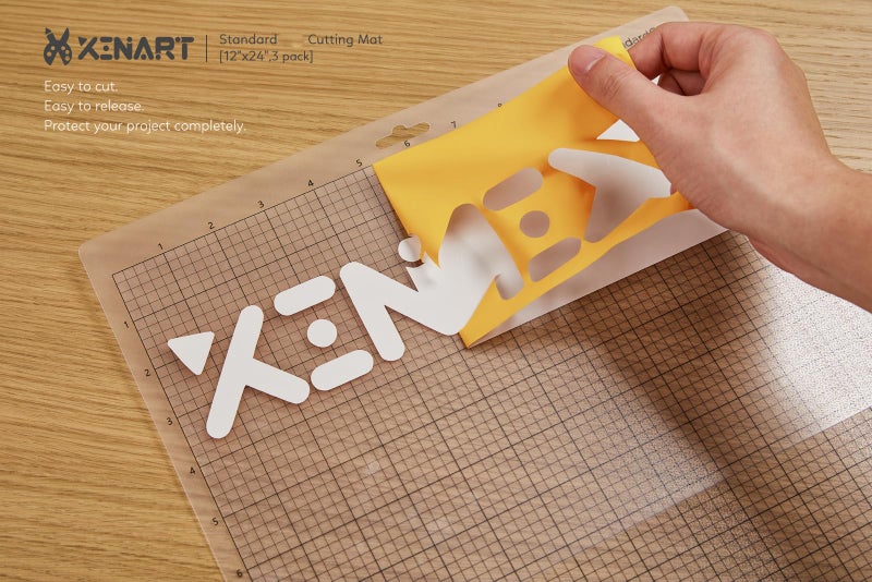 XINART Cutting Mat for Silhouette Cameo 4/3/2/1(3 Mats,12x24 inch) Standard Adhesive Sticky Accessories Craft Vinyl Replacement Cut Mats for Silhouette Cameo - Image 4